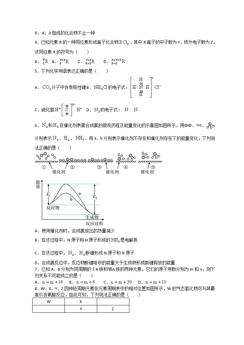 2023青岛十九中高一4月月考化学试题无答案02
