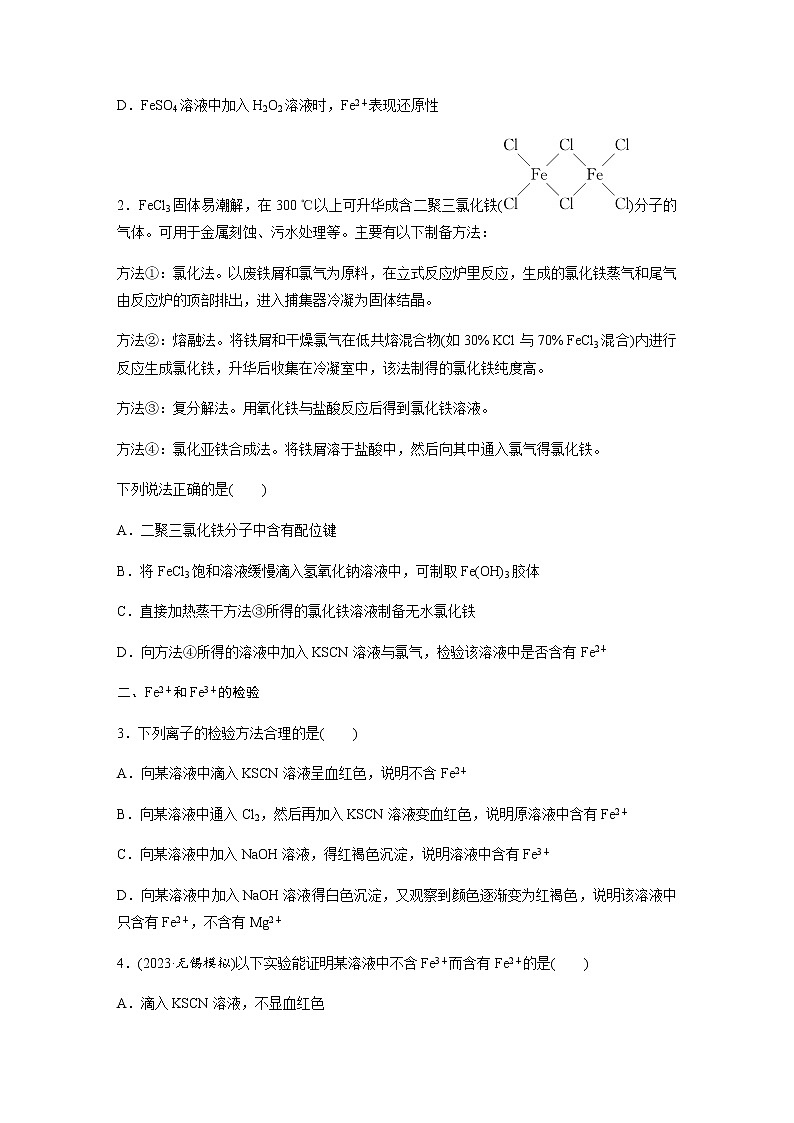 2024年高考化学一轮复习　第16讲　铁盐、亚铁盐及相互转化 学案（含答案）03