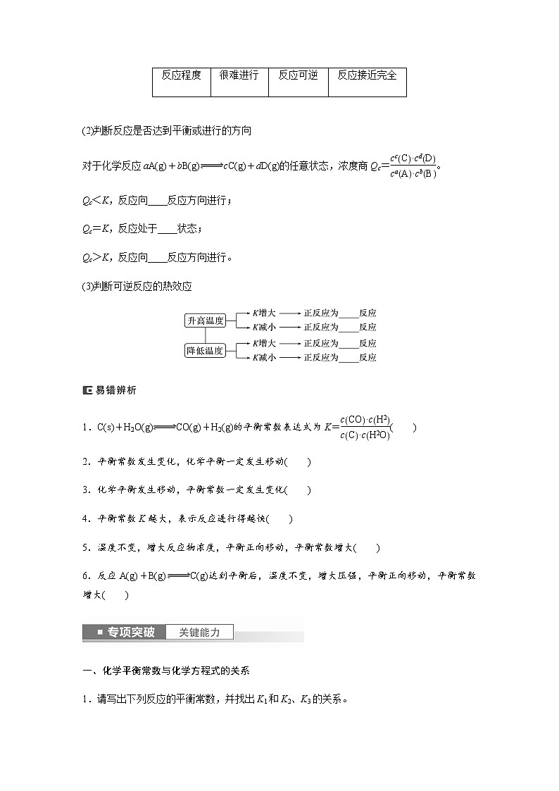 2024年高考化学一轮复习　第45讲　化学平衡常数及相关计算 学案（含答案）02