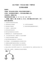 2022-2023学年重庆一中高一上学期期中考试 化学 试题（学生版 解析版）