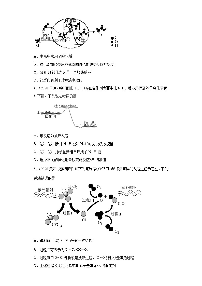 天津高考化学三年（2020-2022）模拟题分类汇编-25化学反应的热效应（3）02