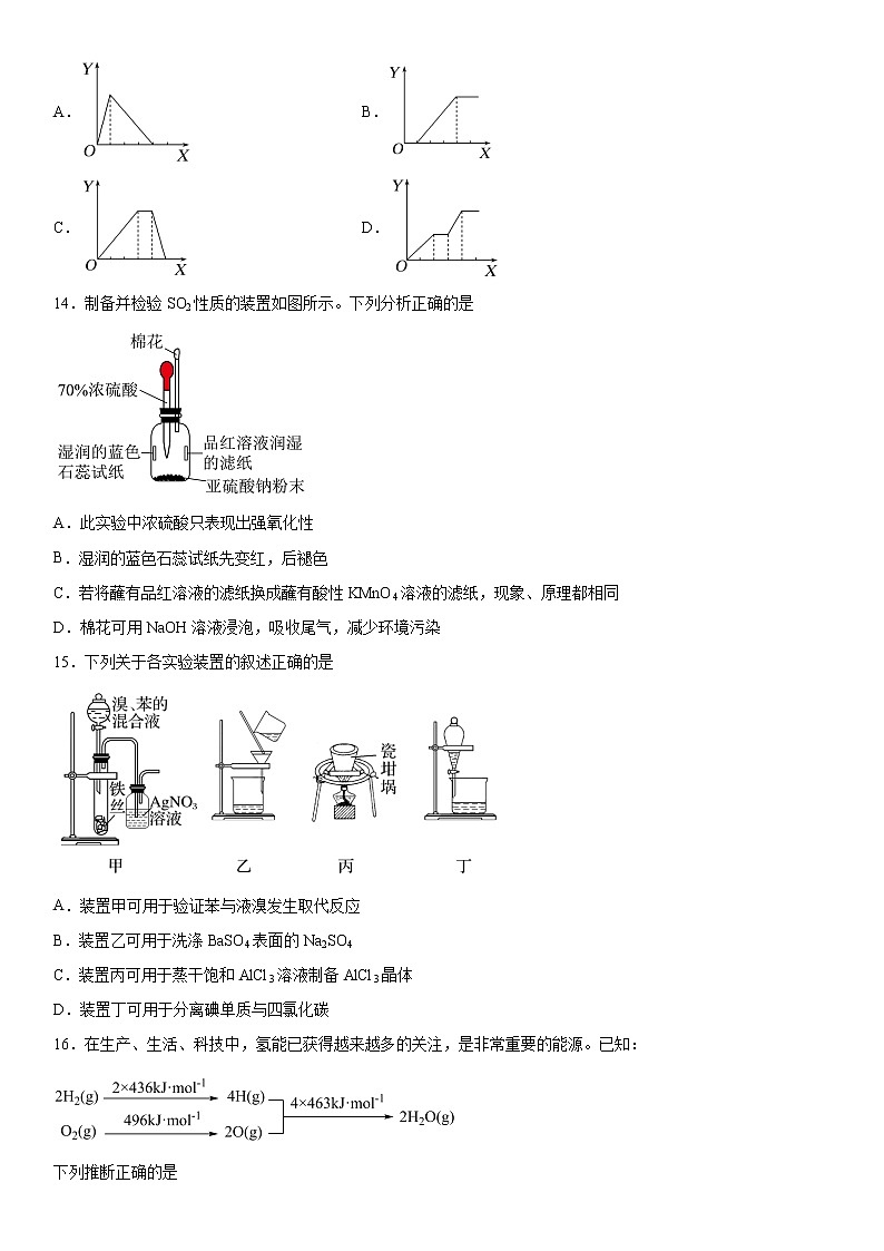 2023年上海市普陀区高三高考二模测试化学试题含详解03