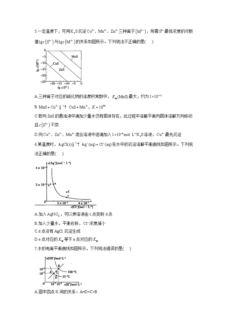 2023届新高考化学一轮复习盐类水解和难溶电解质的溶解平衡单元测试含答案02