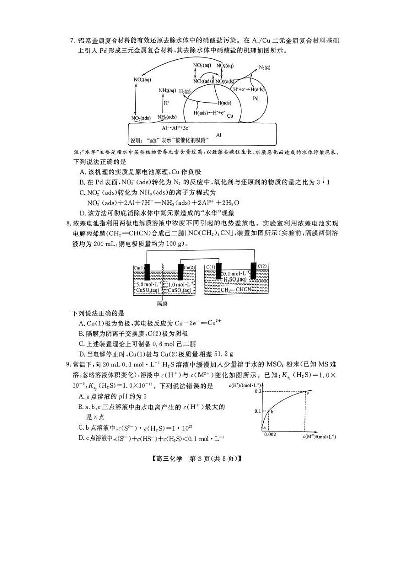 福建省百校联盟2023届高三下学期4月联合测评（三模）化学试题及答案03