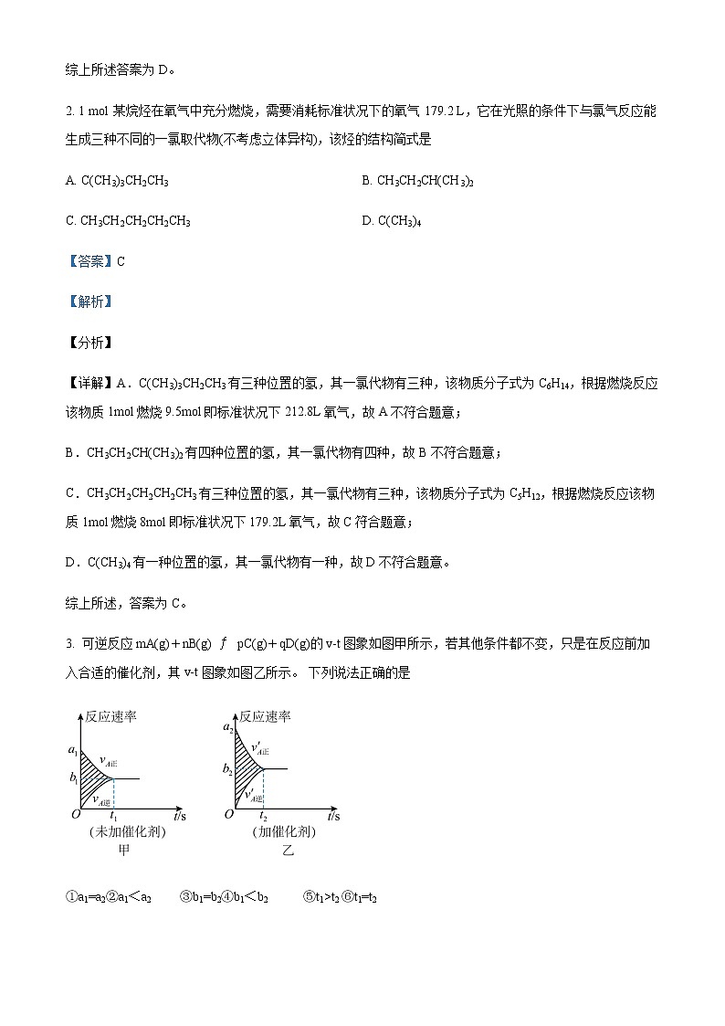 2022-2023学年湖南省长沙市芙蓉高级中学高二上学期期中考试化学试题含解析02