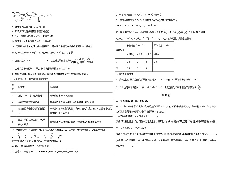 2023年高考考前押题密卷-化学（江苏卷）（考试版）A302