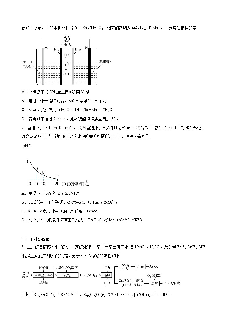 山西省运城市2023届高三下学期第二次模拟调研测试理综化学试题02