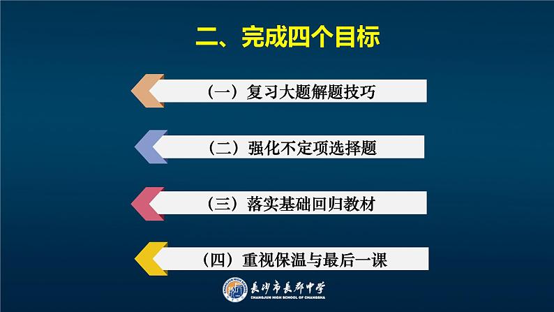 2023届高三化学三轮复习 长郡中学---化学组高三冲刺安排课件PPT第4页