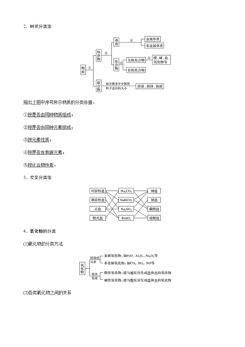 高中化学新版必修一 第01讲  物质的分类提升版 试卷02