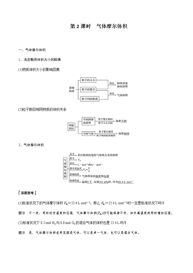 高中化学新版必修一 第12讲  气体摩尔体积教师提升版第1页