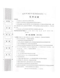 2023届陕西省咸阳市高考模拟检测（一）化学试题 PDF版