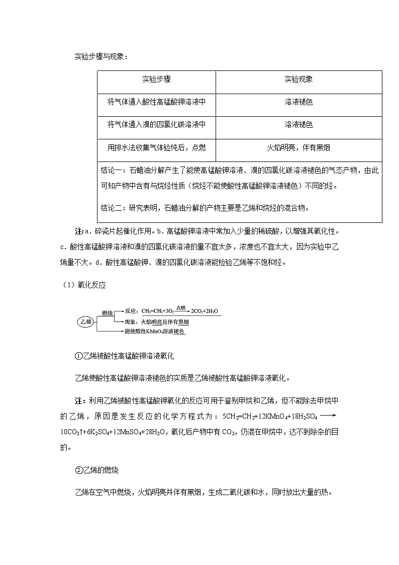 高中化学新版必修二  第08讲 乙烯和有机高分子材料满分版 试卷03