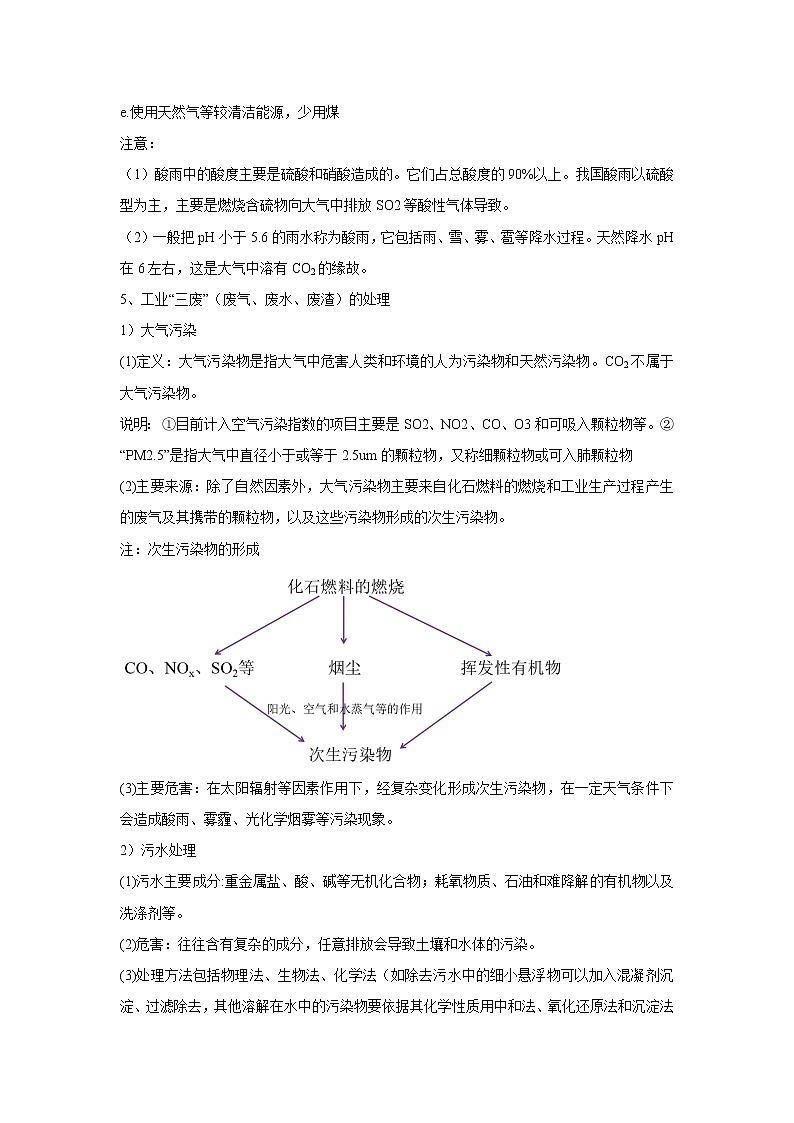 高中化学新版必修二  第13讲 环境保护与绿色化学提升版 试卷03