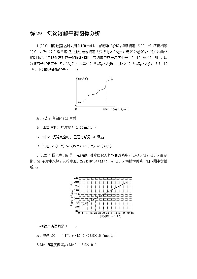 高考化学二轮复习专项练29含答案第1页