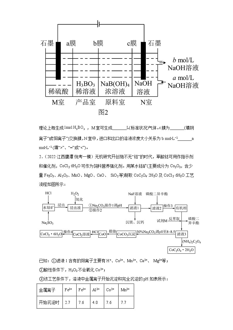 江西省鹰潭市2021届-2023届高考化学三年模拟（一模）按题型分类汇编-02非选择题第2页