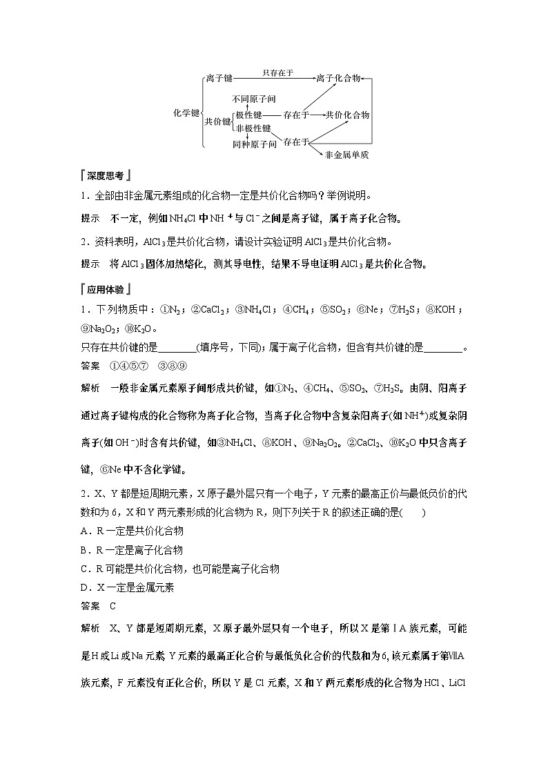 第4章 第3节 第3课时　化学键重点知识复习课 学案（教师版）2022-2023学年高一化学人教版（2019）必修第一册第2页