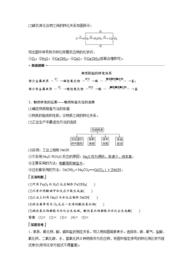 第1章 第1节 第2课时　物质的转化 学案2022-2023学年高一化学人教版（2019）必修第一册03