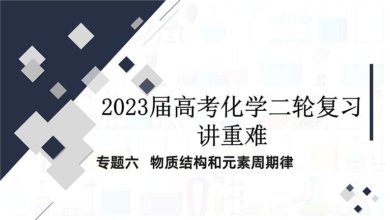 2023届高三化学二轮复习  专题六   物质结构和元素周期律  课件第1页