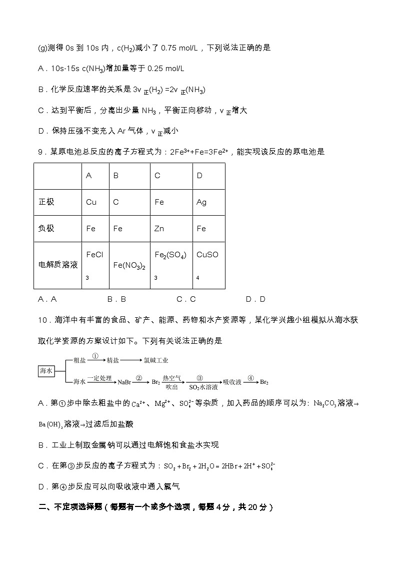 江西省赣州市全南县2022-2023学年高一下学期4月期中考试化学试题（Word版含答案）03