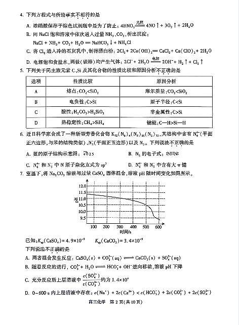 北京市朝阳区2023届高三二模化学试卷02