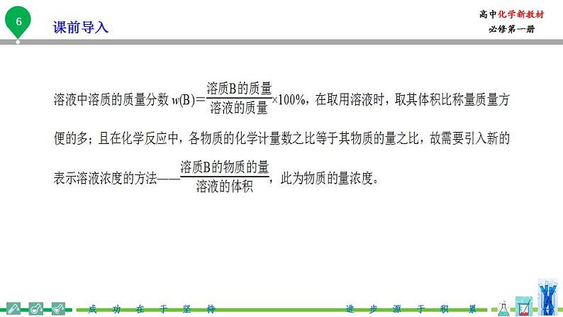 高中化学新教材同步必修第一册 第13讲 物质的量（三）物质的量浓度（PPT课件）第7页