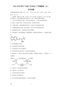 2022-2023学年广东省广州市高三下学期模拟（五）化学试题PDF版含答案