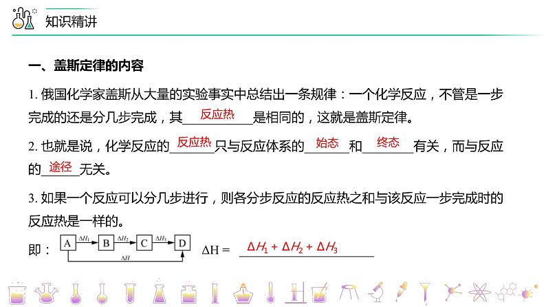 高中化学新教材同步选择性必修第1册课件+讲义  第03讲 反应热的计算（二）盖斯定律07