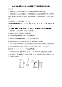 2023届山东省菏泽市单县第二中学高三下学期第六次模拟测试化学试题（含解析）