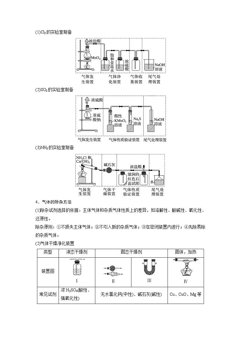 2024高考化学一轮复习讲义（步步高版）第4章 第25讲　常见气体的实验室制备、净化和收集02