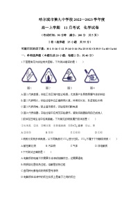 2022-2023学年黑龙江省哈尔滨市第九中学校高一上学期11月月考化学Word版含答案