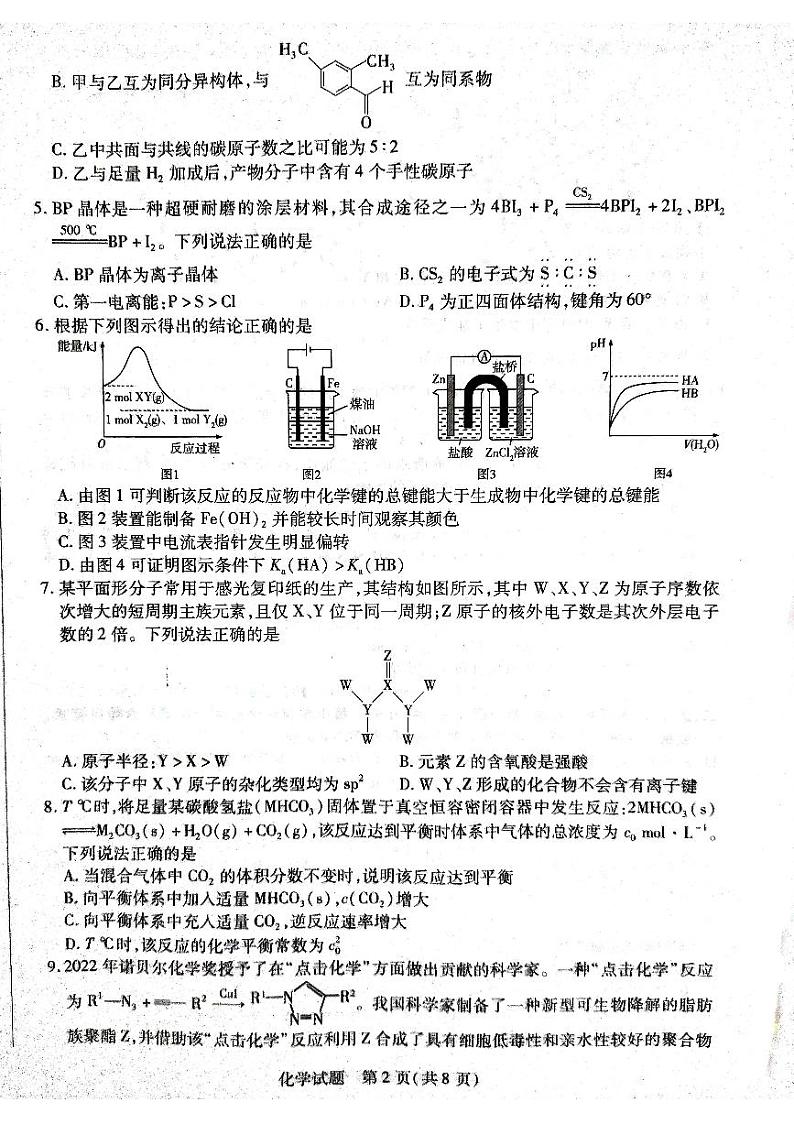 2023届山东省聊城市齐鲁名校大联盟高三第三次联考化学试题第2页