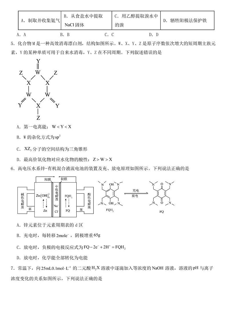 山西省2023届高三百日冲刺理综化学试题02