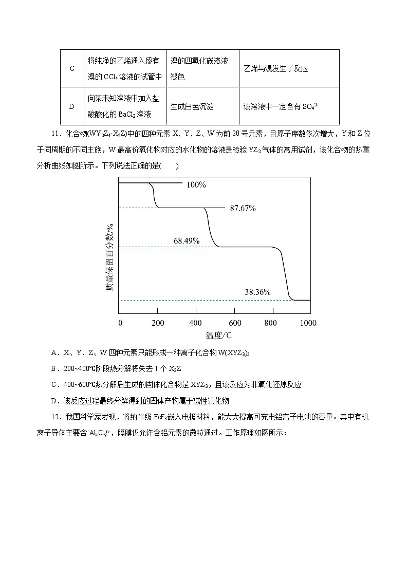 必刷卷02——【高考三轮冲刺】2023年高考化学考前20天冲刺必刷卷（全国乙卷地区专用）(原卷版)第3页