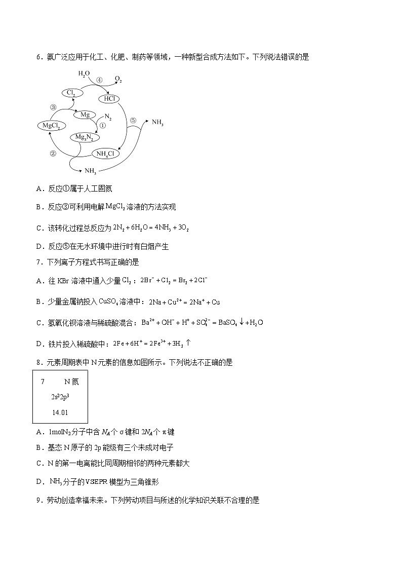 必刷卷02——【高考三轮冲刺】2023年高考化学考前20天冲刺必刷卷（广东专用）（原卷版）第3页