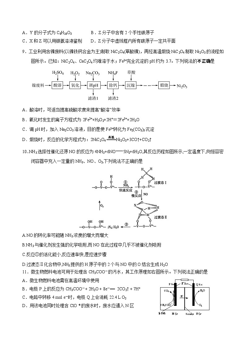 必刷卷02——【高考三轮冲刺】2023年高考化学考前20天冲刺必刷卷（江苏地区专用）（试卷版） 第3页