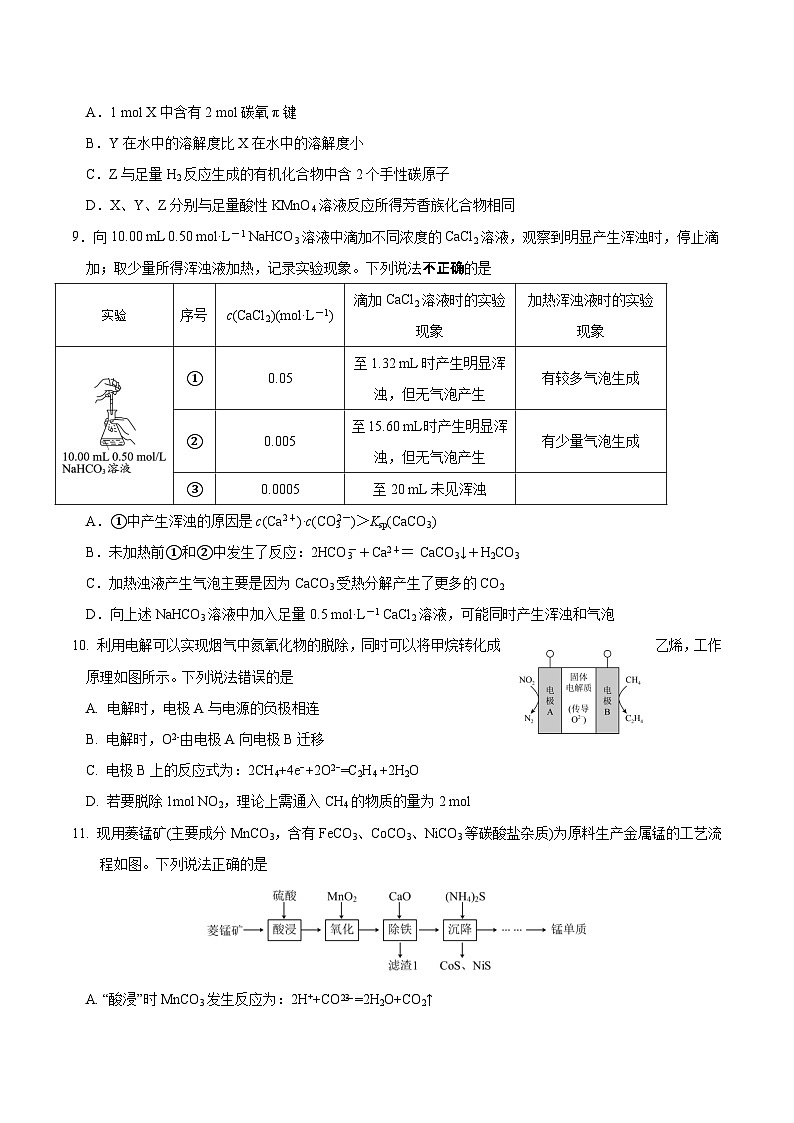 必刷卷04——【高考三轮冲刺】2023年高考化学考前20天冲刺必刷卷（江苏地区专用）（试卷版）第3页