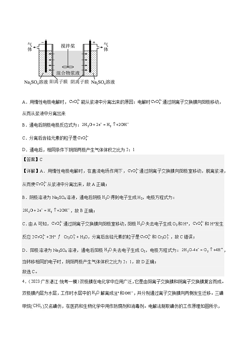 必刷题11 电解池工作原理的应用——【高考三轮冲刺】2023年高考化学考前20天冲刺必刷题（全国卷）（解析版）第3页