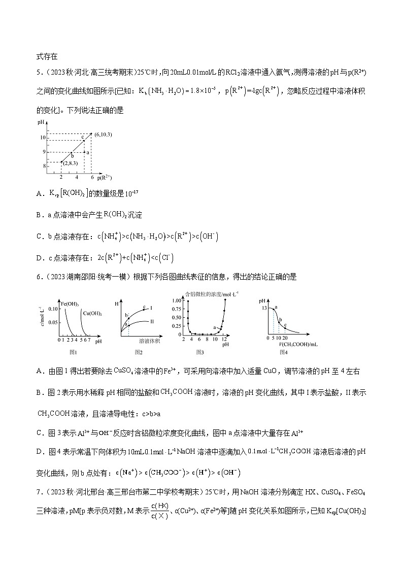 必刷题13 难溶电解质的沉淀溶解平衡——【高考三轮冲刺】2023年高考化学考前20天冲刺必刷题（全国卷）（原卷版）第3页
