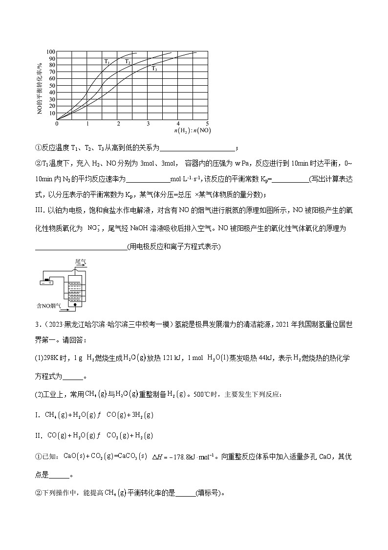 必刷题16 化学反应原理综合题——【高考三轮冲刺】2023年高考化学考前20天冲刺必刷题（全国卷）（原卷版+解析版）03