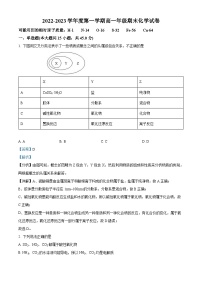 精品解析：天津市河东区2022-2023学年高一上学期期末考试化学试题 （解析版）