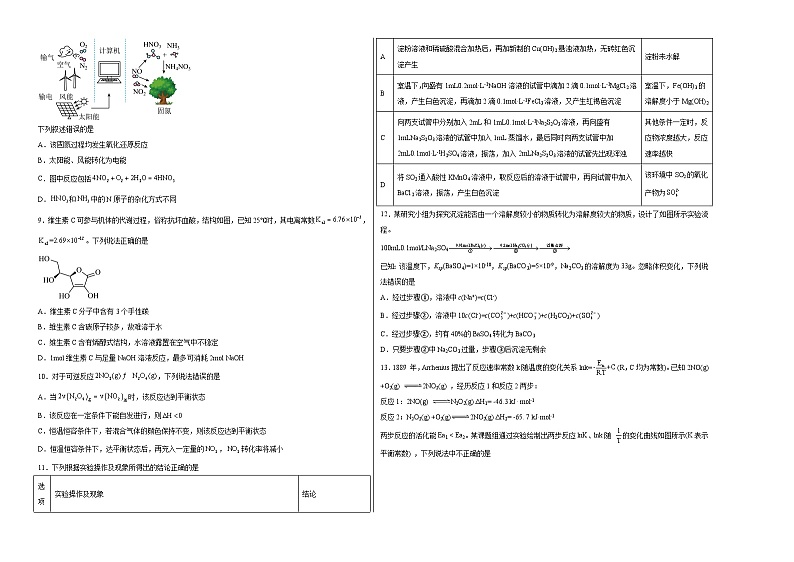 2023年高考押题预测卷02（江苏卷）-化学（考试版）A302