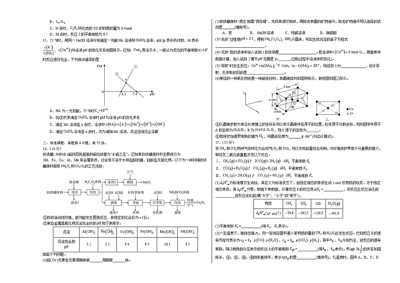 2023年高考押题预测卷03（辽宁卷）-化学（考试版）A303
