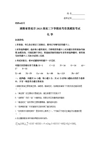 2023届湖南省娄底市高三下学期高考仿真模拟考试（四模）化学试题含答案