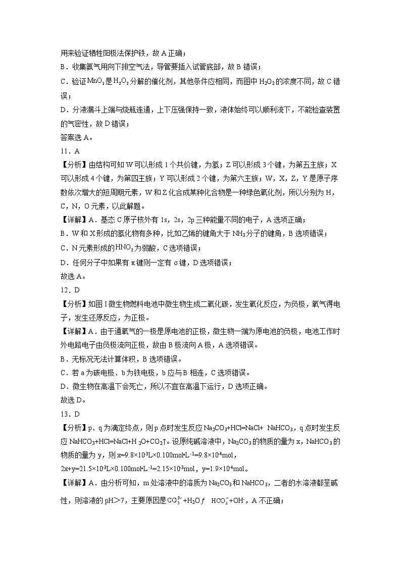 2023年高考化学押题卷01（云南，安徽，黑龙江，山西，吉林五省通用）（全解全析）第2页