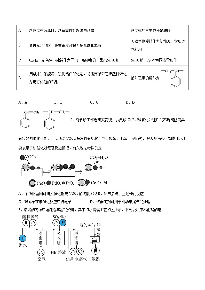化学-2023年高考终极押题猜想（分专题预测）（原卷版）03