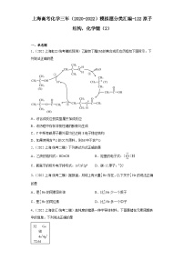 上海高考化学三年（2020-2022）模拟题分类汇编-122原子结构，化学键（2）