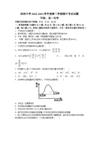 广东省深圳中学2022-2023学年高一化学下学期4月期中考试试题（Word版附答案）