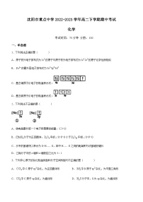 辽宁省沈阳市重点中学2022-2023学年高二下学期期中考试化学试题（Word版含答案）