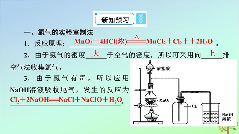 新教材2023年高中化学第2章海水中的重要元素__钠和氯第2节氯及其化合物第2课时氯气的实验室制法氯离子的检验课件新人教版必修第一册第8页