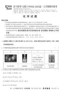 2022-2023学年安徽省十联考（合肥市第八中学等）高一上学期11月期中联考化学试题 PDF版